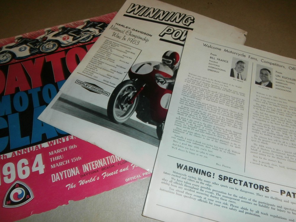 1964 Daytona Motorcycle Classics Races Program