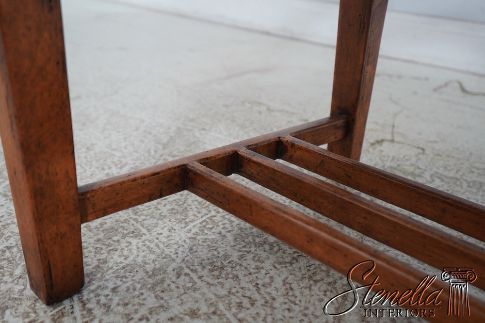 68471: Pair GUY CHADDOCK Distressed Ladderback Armchairs