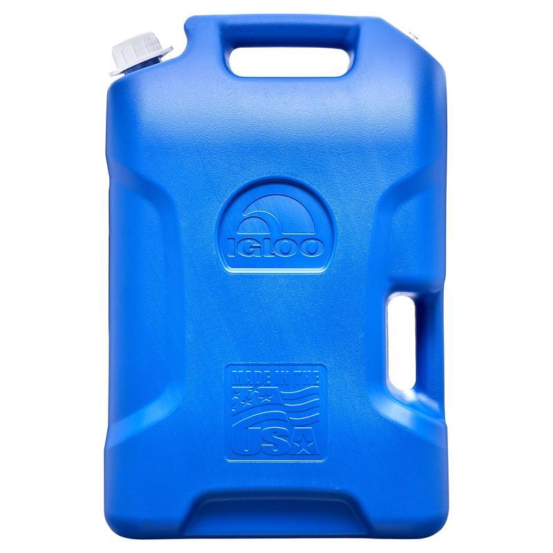 6 Gallon Water Storage Container 2 Pack Portable Jug Camping Emergency Use Blue