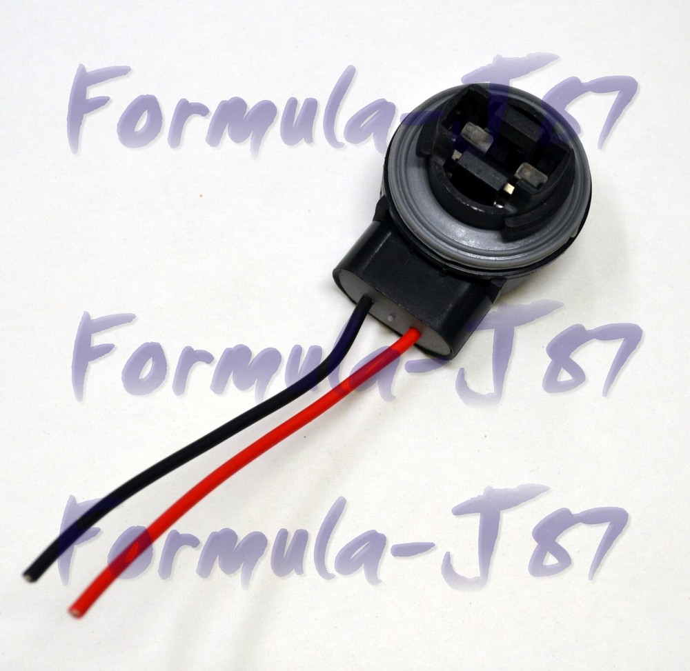 Universal Pigtail Wire Female Socket 3156 Two Harness Back Up Reverse Lamp Bulb