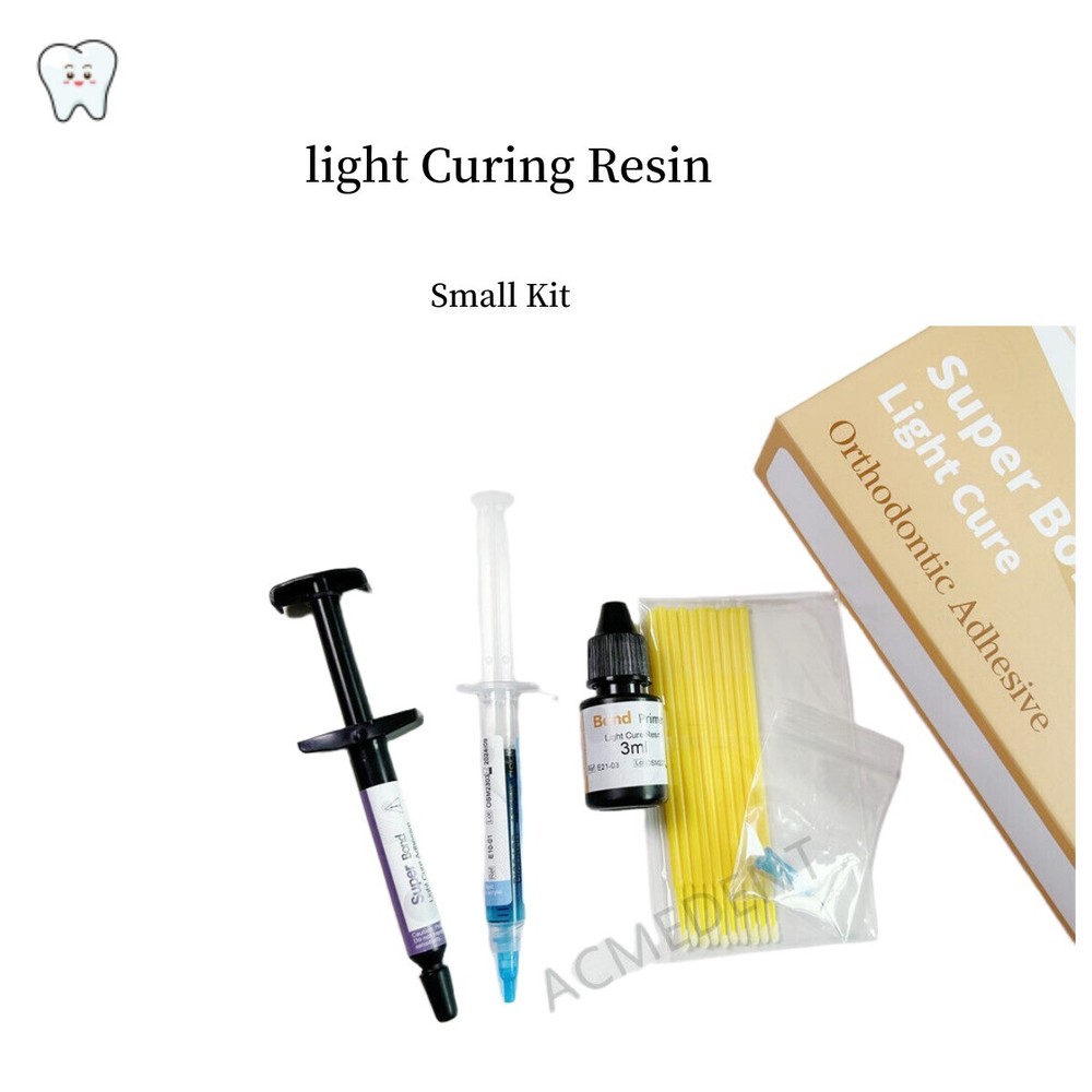 Dental Orthodontic Paste Adhesive Bonding light Curing Resin Small Kit