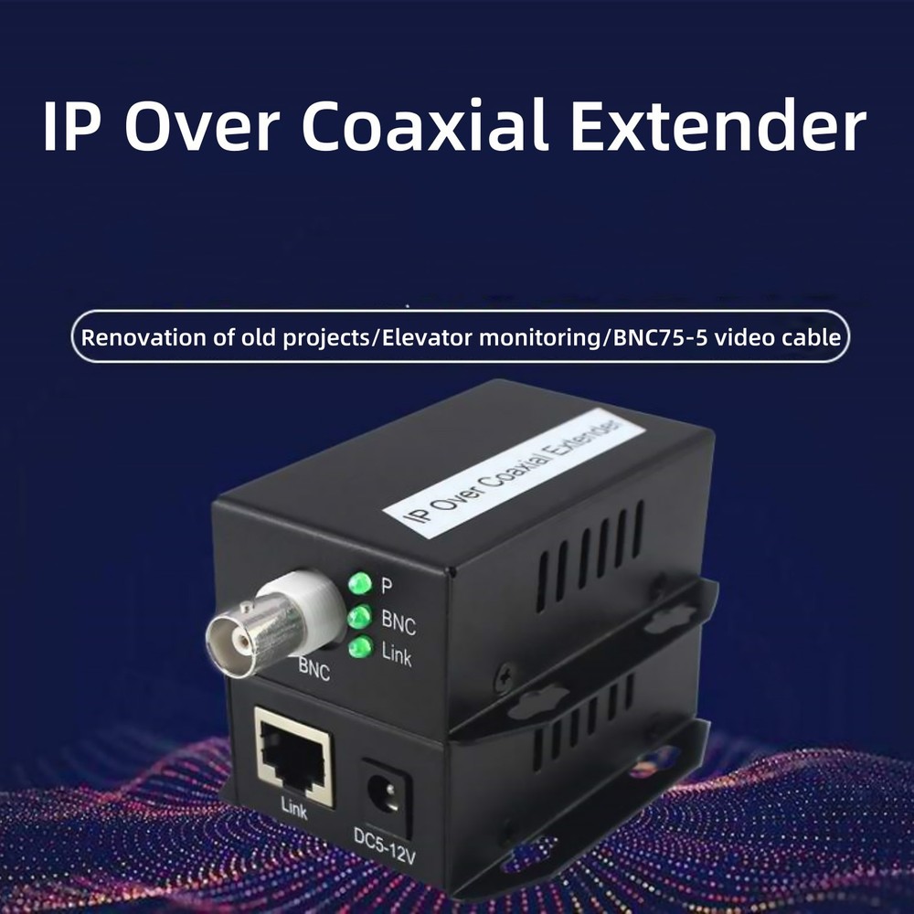 1 Pair Durable Metal Network Rj45 BNC IP Over Coaxial Extender For Elevator