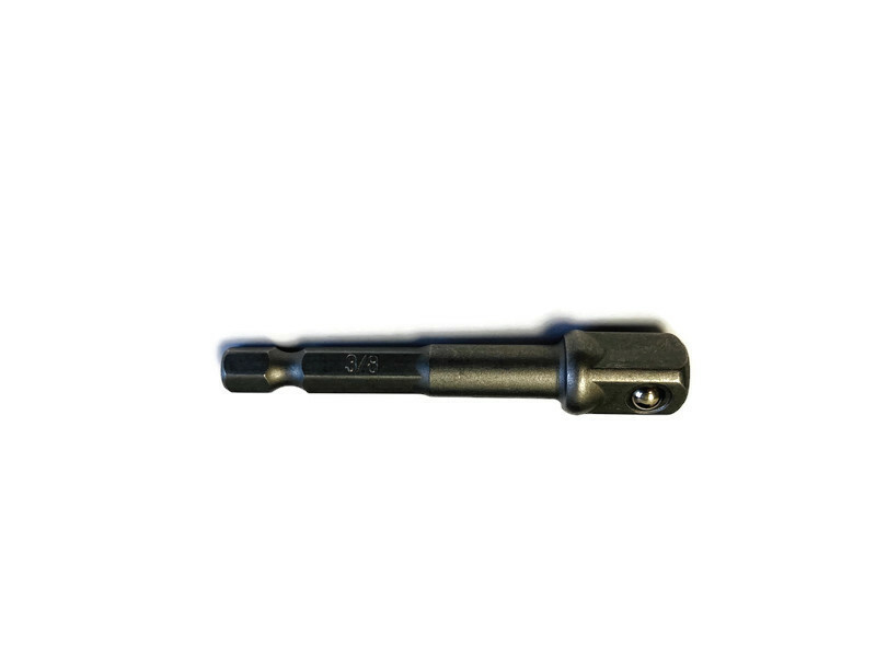 1/4" hex shank to 3/8" square head power socket adapter