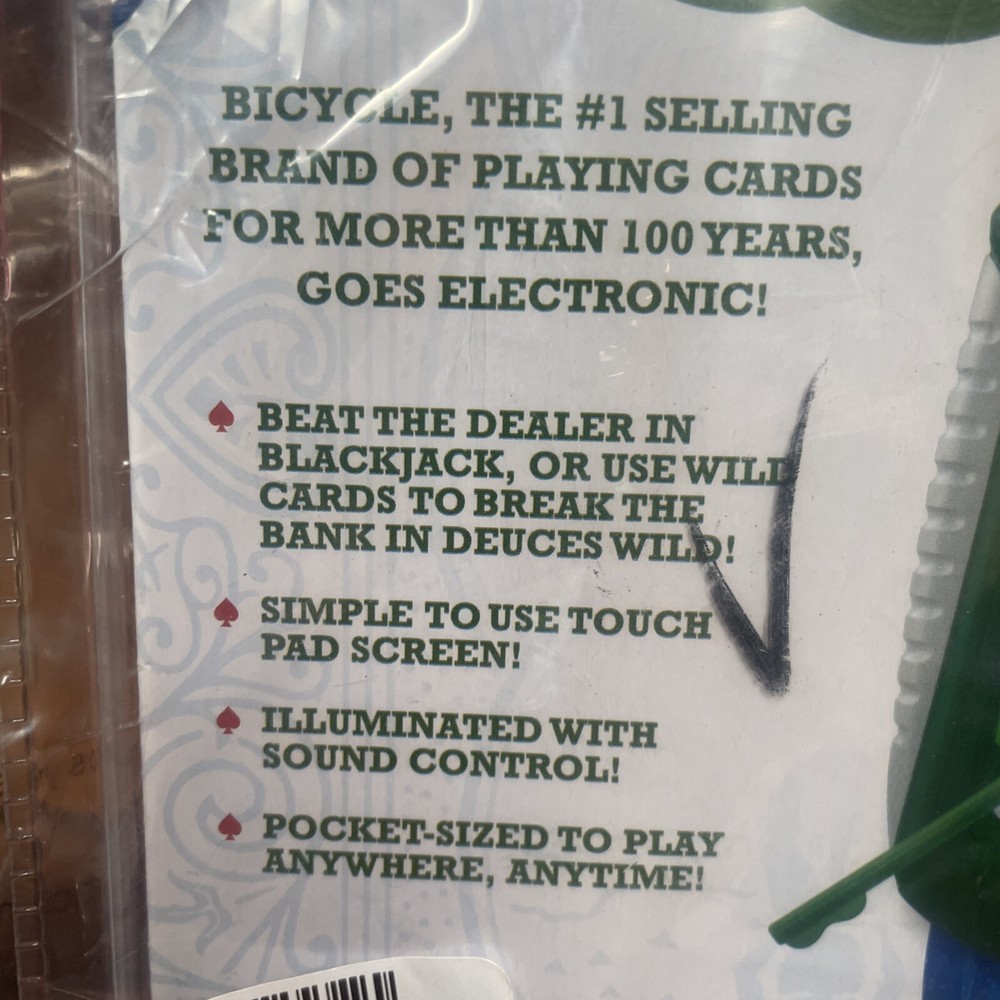 Bicycle Illuminated Touch Screen Blackjack and Deuces Wild, New Sealed 2008