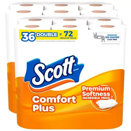 Scott  Toilet Paper, 36 Rolls,231 Sheets per Roll
