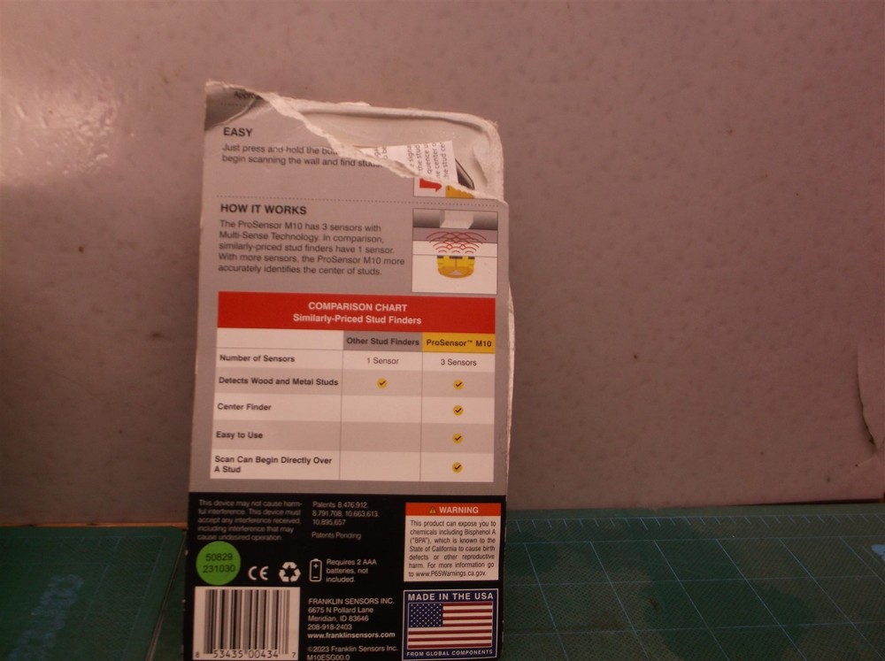 Franklin Sensors ProSensor M10 Professional Stud Finder