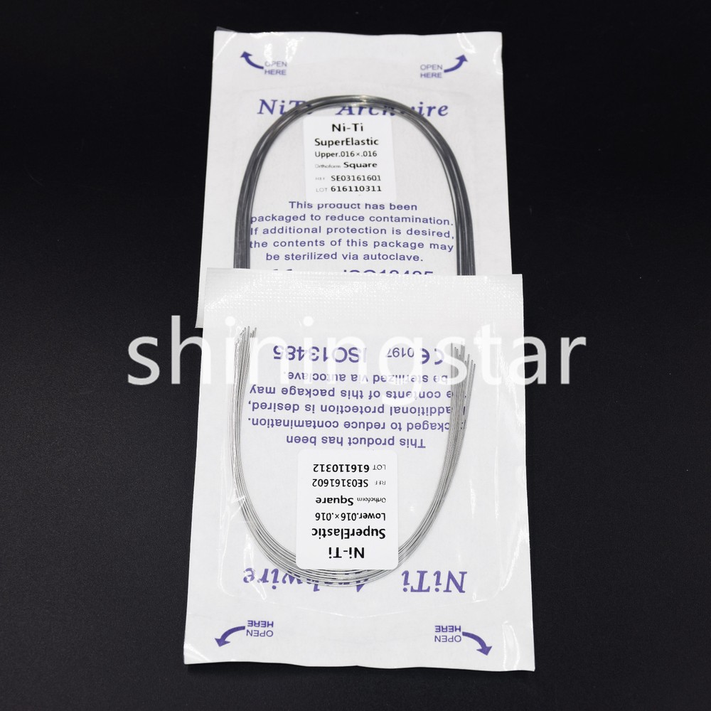 20 Pcs Upper+Lower Dental Orthodontic NiTi Super Elastic Rectangular Arch Wire