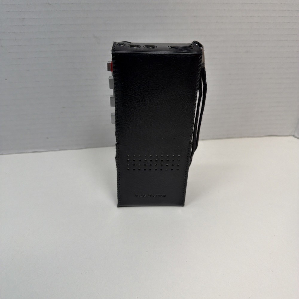 Sony Micro Cassette Recorder M-203 w/ Leather Case -Powers On NEEDS BELTS
