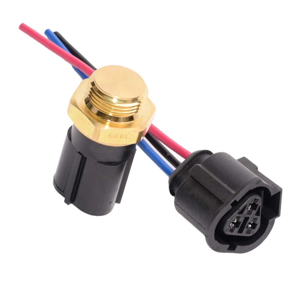 Radiator Coolant Temp Sensor Pigtail Plug Temperature Sensor Set Compatible w...