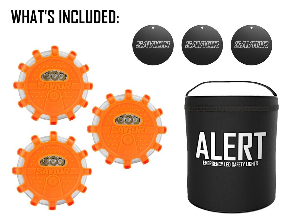 Savior Products 100-00251 ALERT Emergency LED Safety Lights - 3 Pack