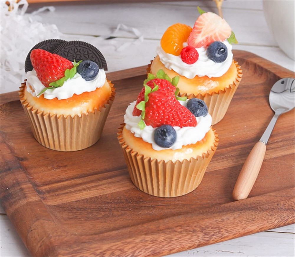 6PCS Artificial Cake Fake Simulation Realistic Cupcake Bread Dessert for Deco...