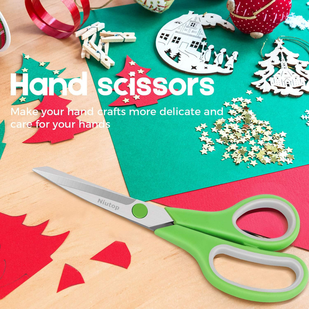 Scissors Bulk Set of 5-Pack, 8" Multipurpose Sharp Sewing Craft Fabric Scissors