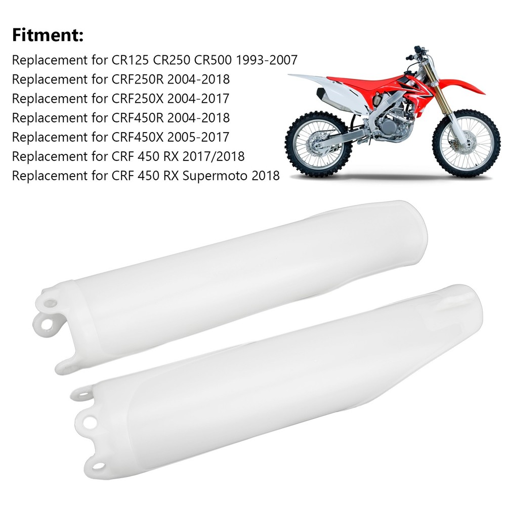 2Pcs Front Fork Tube Cover Fork Guard Protector Replacement For Cr125 Cr25 XMLO