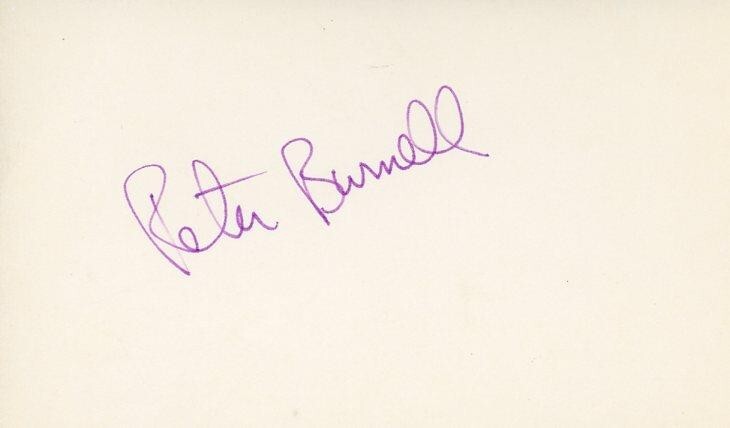 Peter Burnell- Signed Index Card (Photographer)