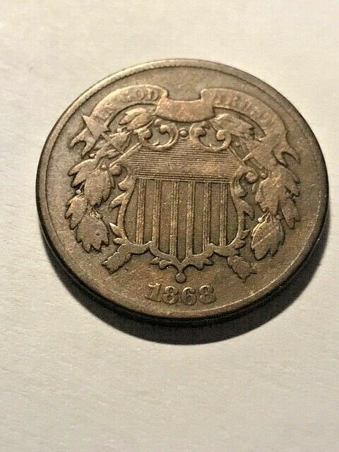 1868 2 Cent Piece Fine+ #12575