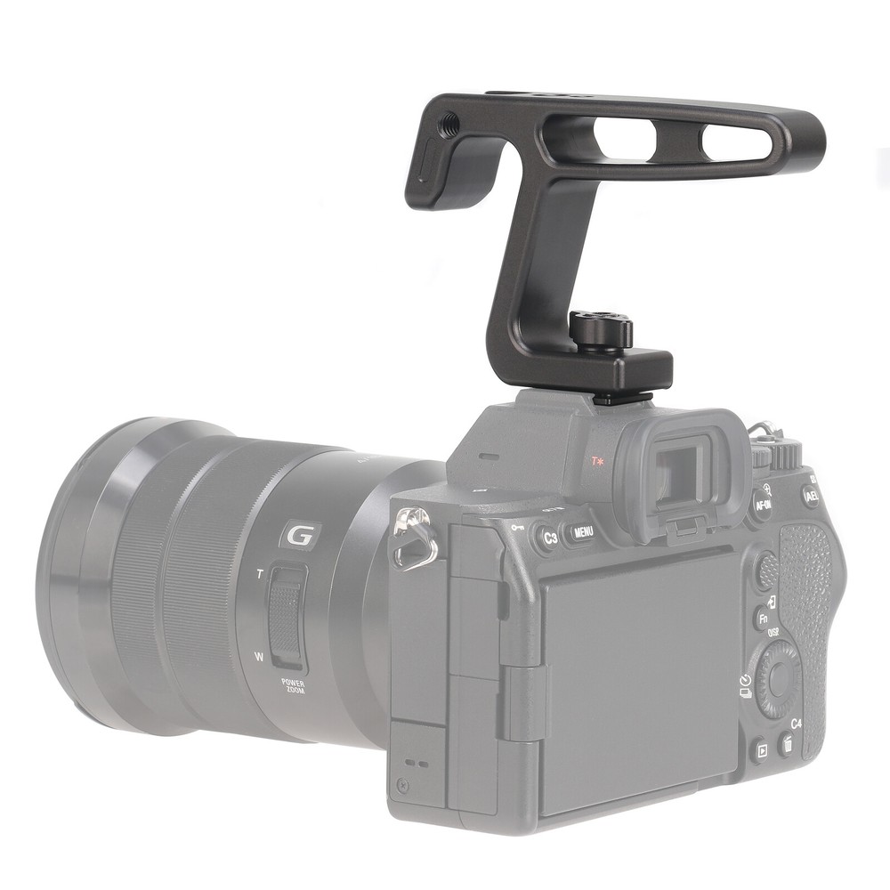 Mini Top Handle Grip with Cold Shoe for DSLR Mirrorless Camera Cage Vlogging Rig