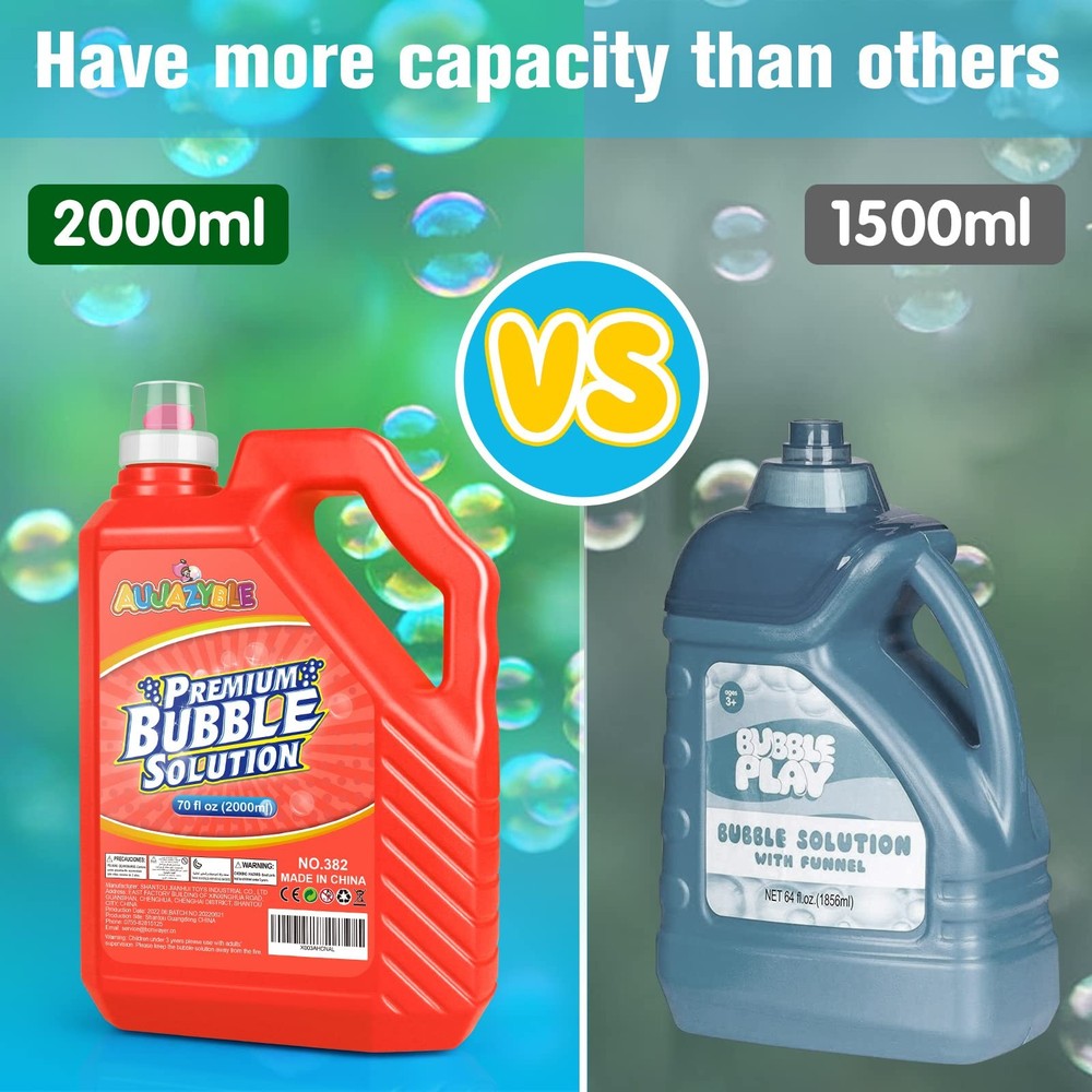 70 oz Bubbles Refills for Kids-Premixed Bubble Solution Refill Premium Bubble Li
