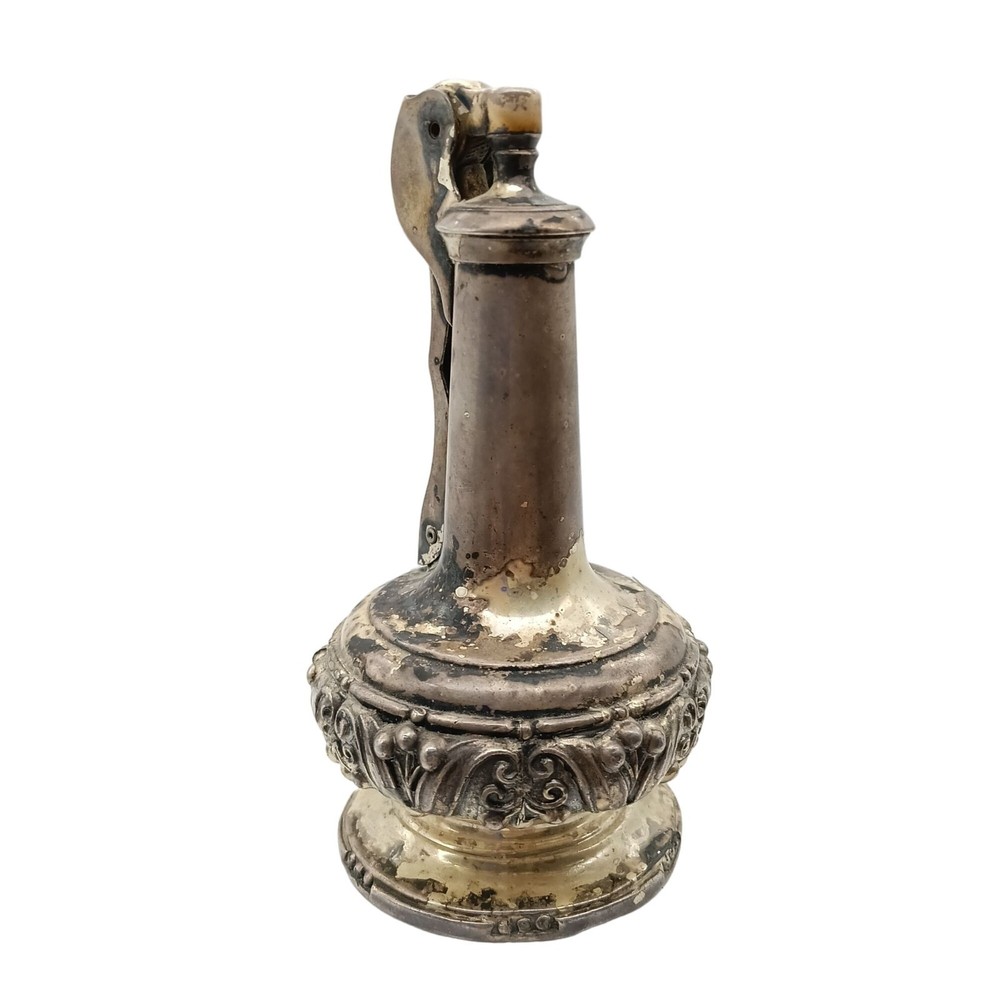 Vintage Ronson Decanter Table Lighter, Silver Plate Ornate
