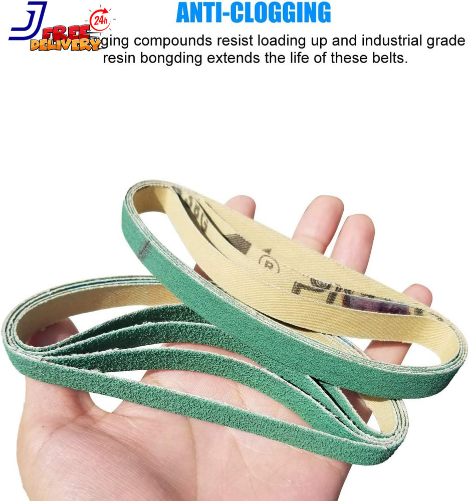 24 Pack 1/2" X 10" Replacement Sharpener Sander Belt Kit for Work Sharp WSCMB Co