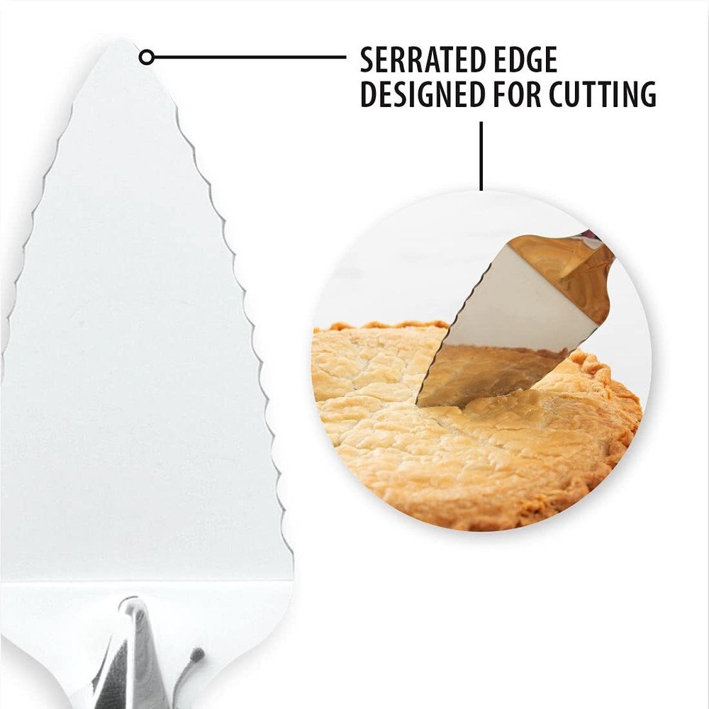 Cutlery Serrated Pie Server Black Handle Pack of 2