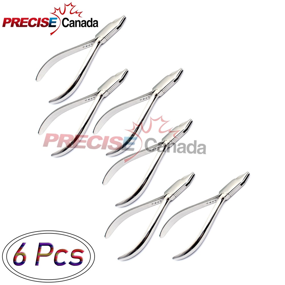 6 pcs Dental Aderer Pliers Three Prong Orthodontic Wire Bending Instruments