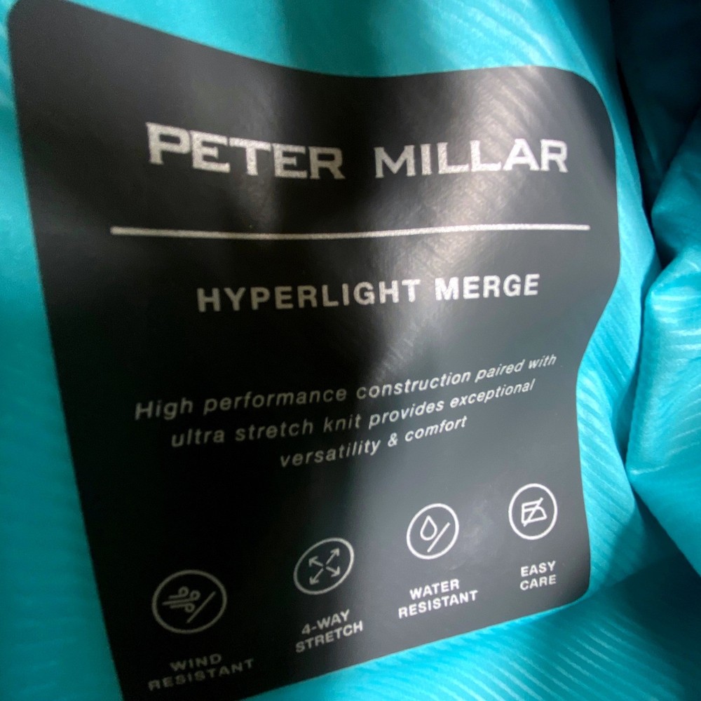 Peter Millar Hyperlight Merge Jacket Coral Blue Men's Medium Performance Golf