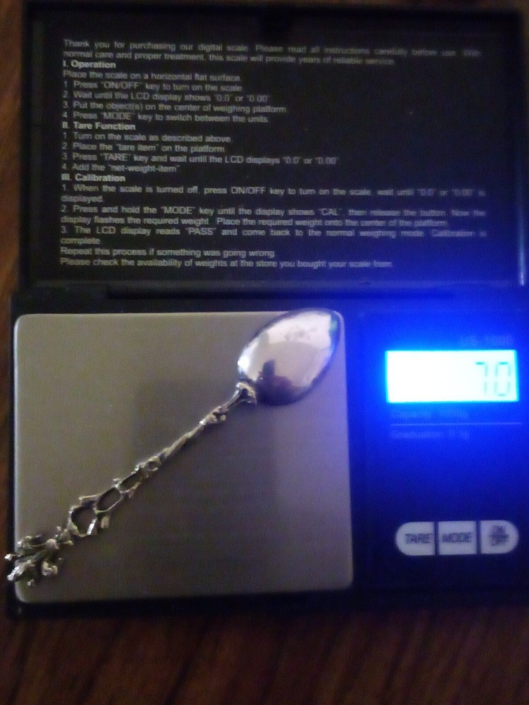 Vintage German 80% Silver Collector Spoon (7g)