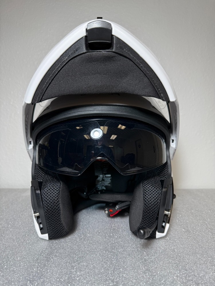 Sena Outrush Modular Flip-up Motorcycle Helmet Glossy White Bluetooth