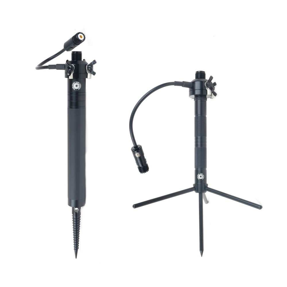 GRA-GNT Package: Hand-Twist Ground Spike Antenna Mount, Tiny Tripod, Pole Mount,