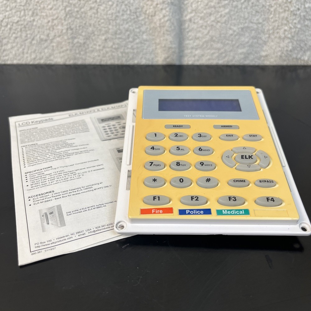 Elk M1KP2 LCD Low Profile Programmable Keypad