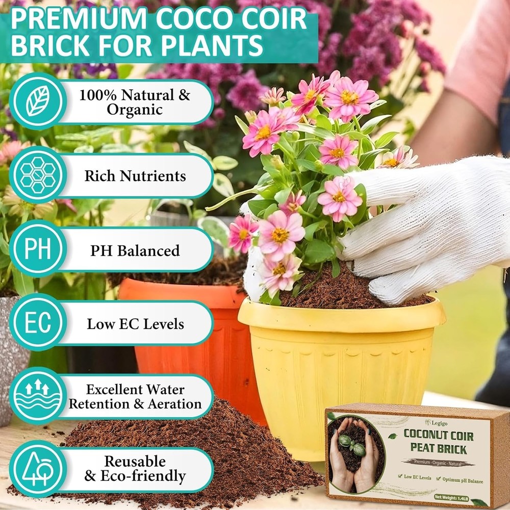 Sustainable Coco Coir Bricks 10pcs