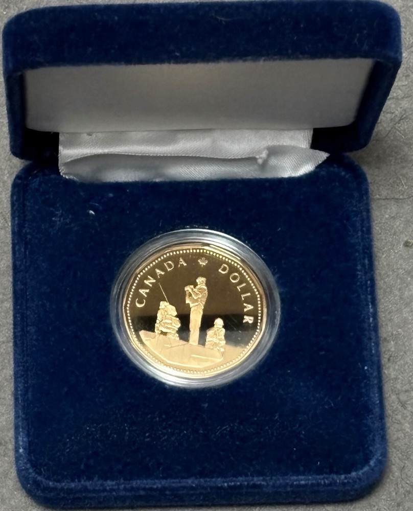 1995 ROYAL CANADIAN MINT PEACEKEEPING PROOF DOLLAR ORIGINAL BOX