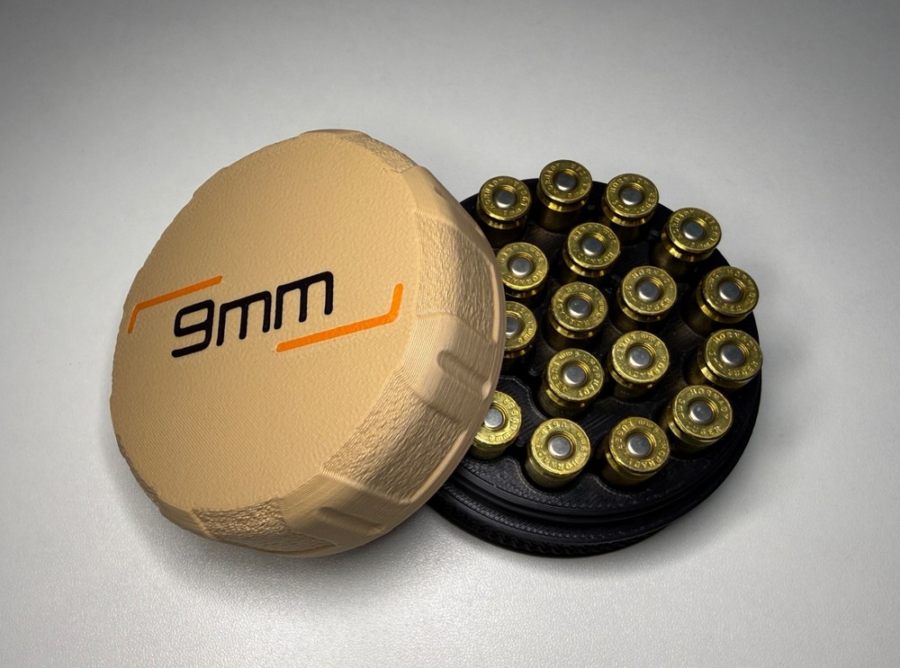 3-D Printed 9mm Ammo Box Storage Case Container 20- Round