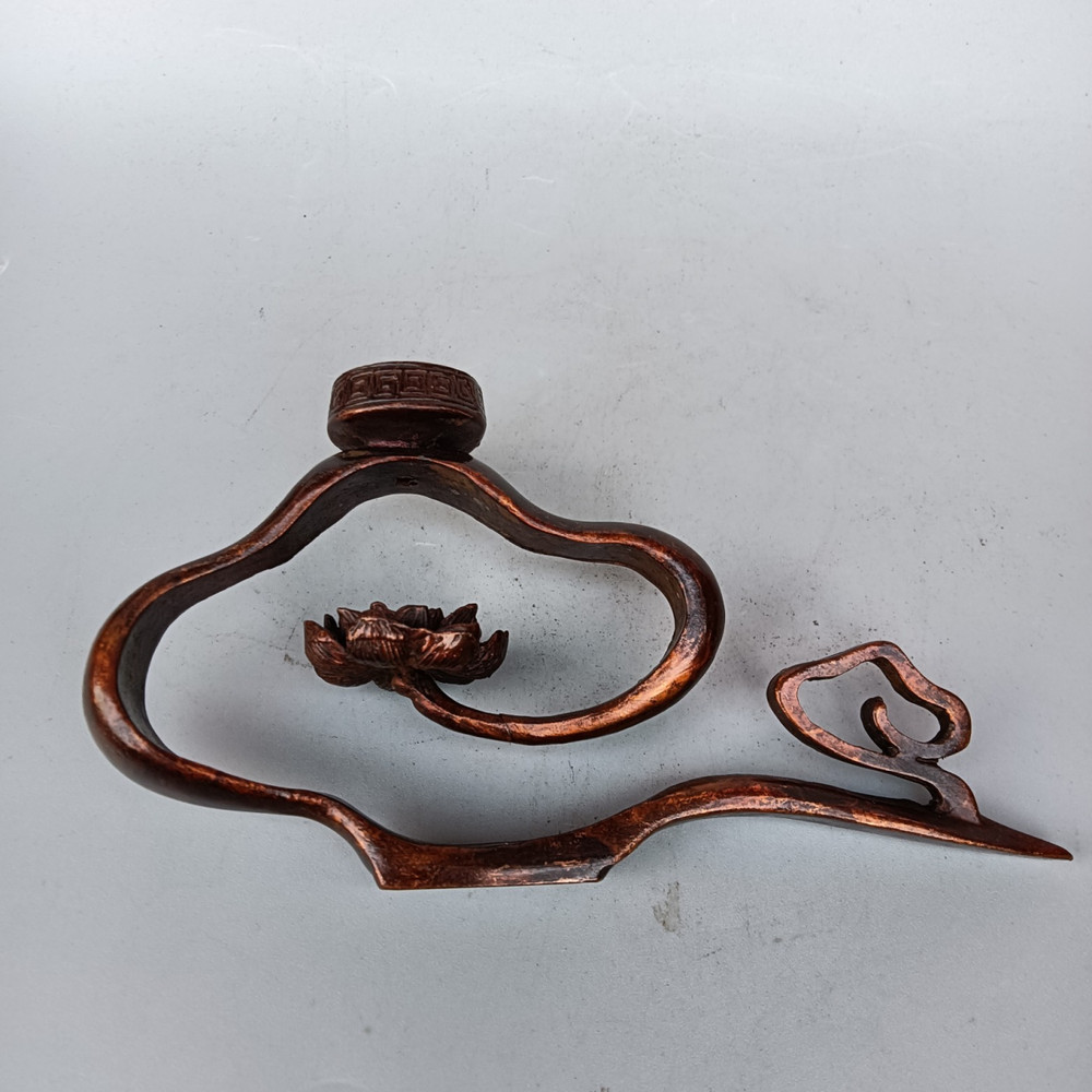 Copper Incense Burner Lotus Cloud Backflow Creative Home Decor Handcrafted