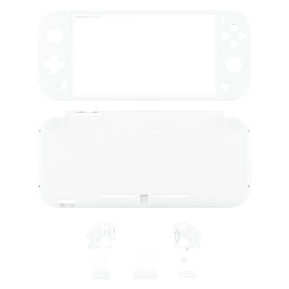 For Nintendo Switch Lite Front & Bottom Shell Screen Protector Buttons Set White