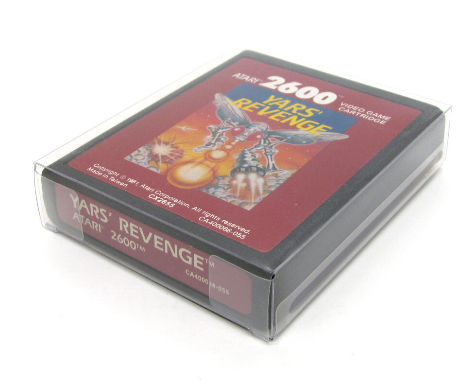 1x CLEAR PLASTIC PROTECTIVE BOX SLEEVE FOR ATARI 2600 GAME CARTRIDGES (SIZE B)