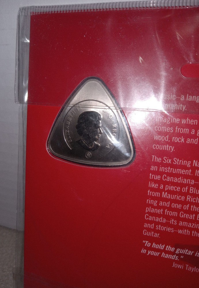 🍁Canada Mint 2009 Six String Nation Guitar Triangle Guitar Pic Shaped 50 Cent🍁
