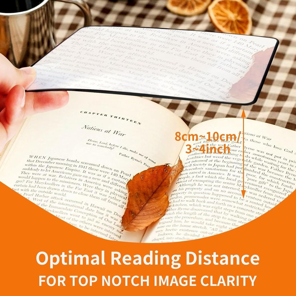 4Pack 3X Full Page Magnifying Sheets for Seniors & Low Vision