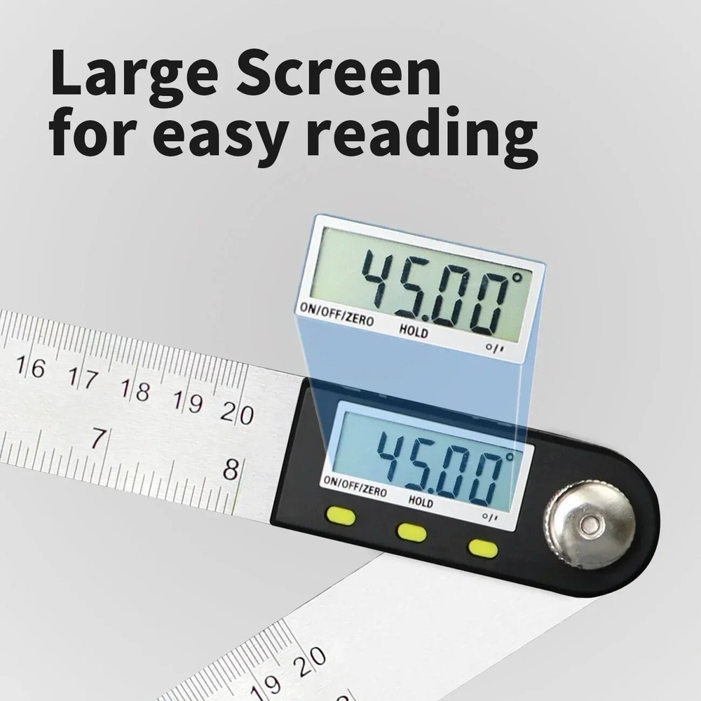 300 mm Digital Angle Ruler Stainless Steel Electronic Angle Meter