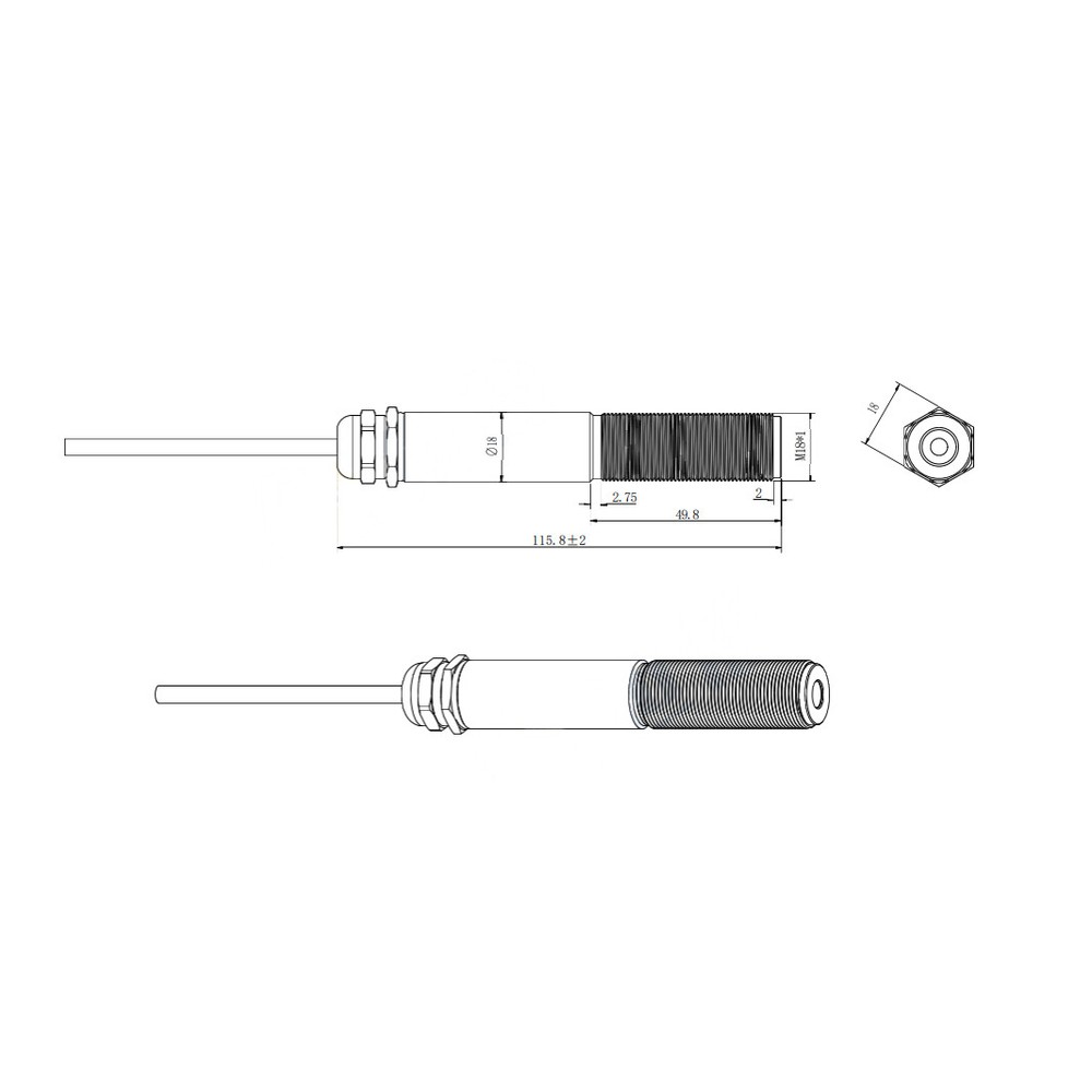 0-5V Output -30℃-1300℃ Non-contact Infrared Thermometer Sensor Temperature Tool