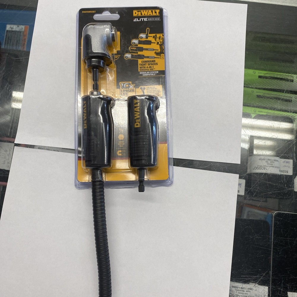 DEWALT DWAFEMRASET Elite Series 3 Piece Right Angle Impact Driver Attachment Set