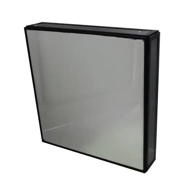 12.5" x 12.5" Square Mirrored Glass Wall Decor Panel 2.5" Deep