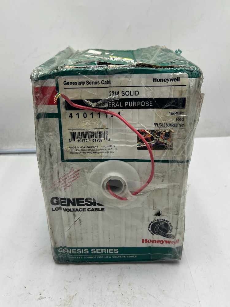 Honeywell Genesis 22/4 Solid Unshielded Cable 41071104 Red, 1000'