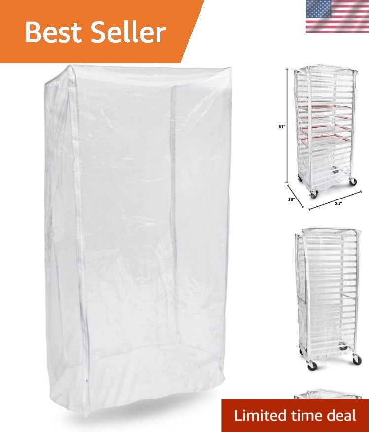 Durable Lightweight Clear Sheet Pan Rack Cover - Ideal for Professional Bakers