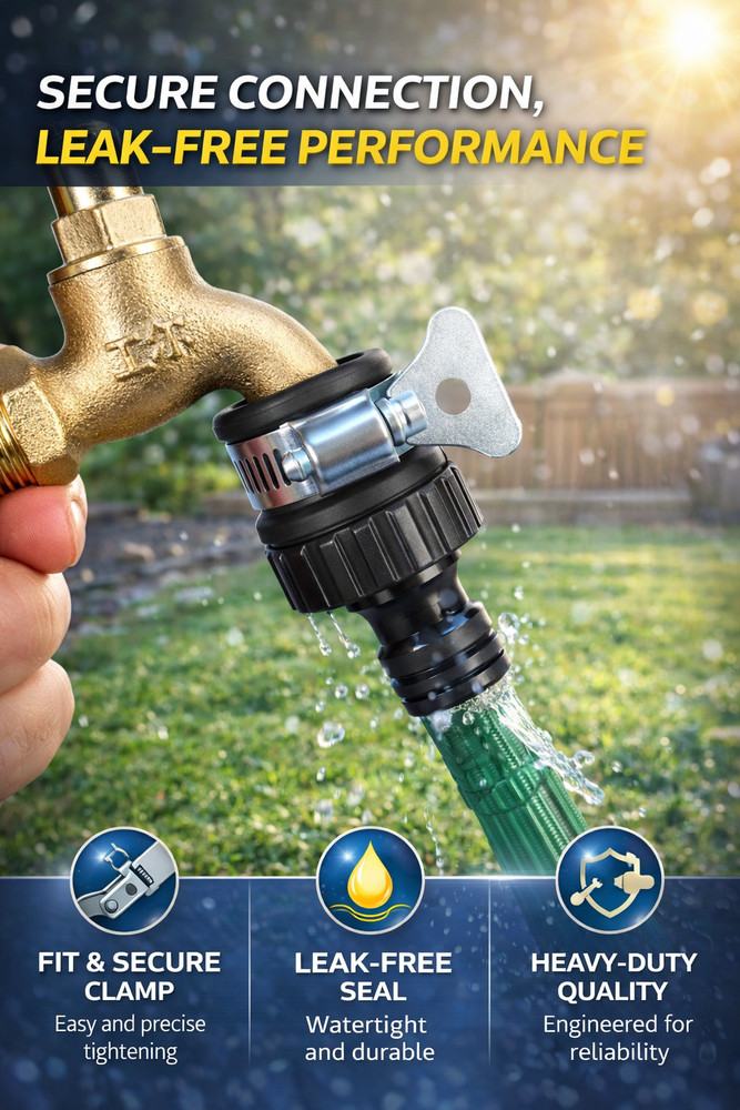 Water Faucet Adapter Durable Universal Plastic Quick Connect Hose Fitting Tap