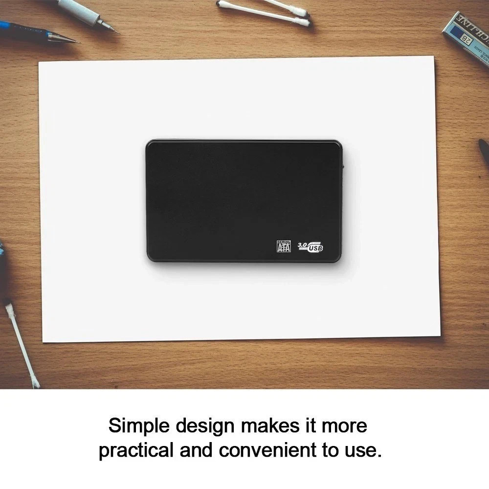 USB 3.0 2TB SATA SSD External Hard Drive Portable Desktop Mobile Hard Disk Case