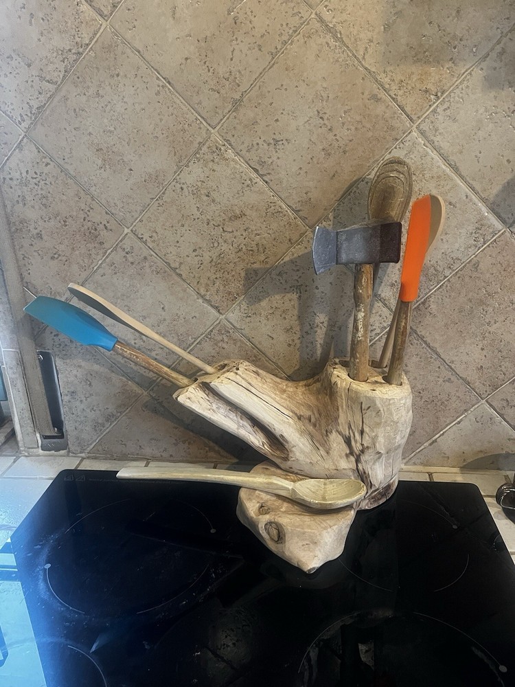 Handmade Olive Ladle Holder