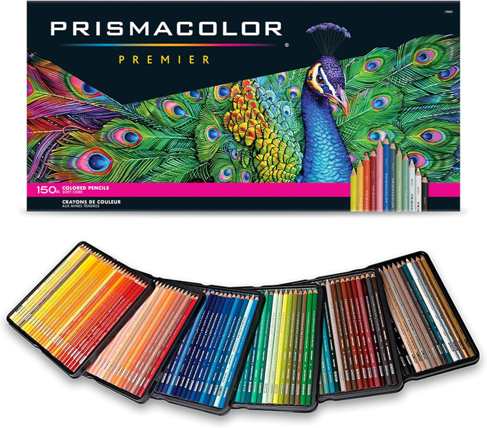 Premier Colored Pencils, Soft Core, Assorted Colors, 150 Count - Durable, Vibran