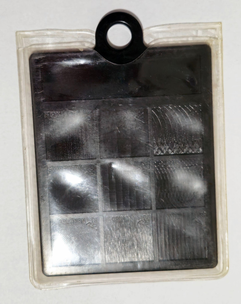 Machinist Surface Finish Comparator Black Plastic U.S.A.