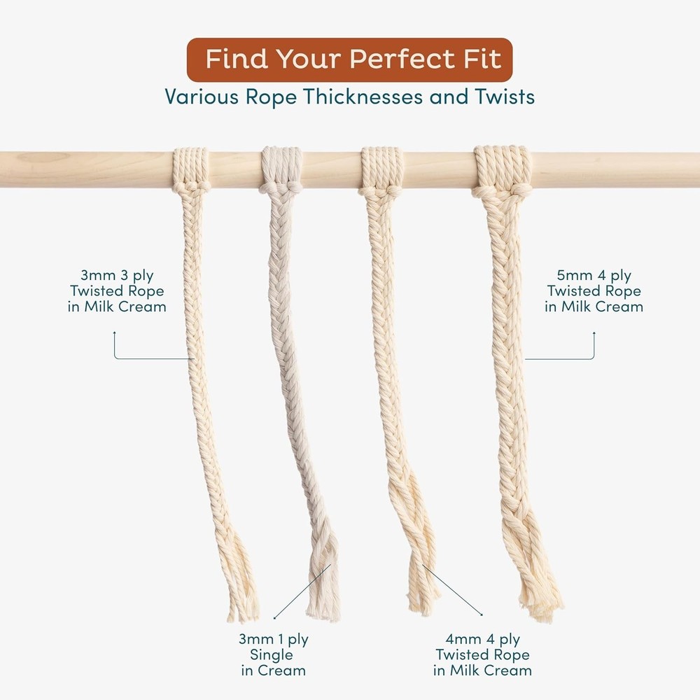Macrame Wall Hanging Rope - 3mm 220 Yards, 2 Pack